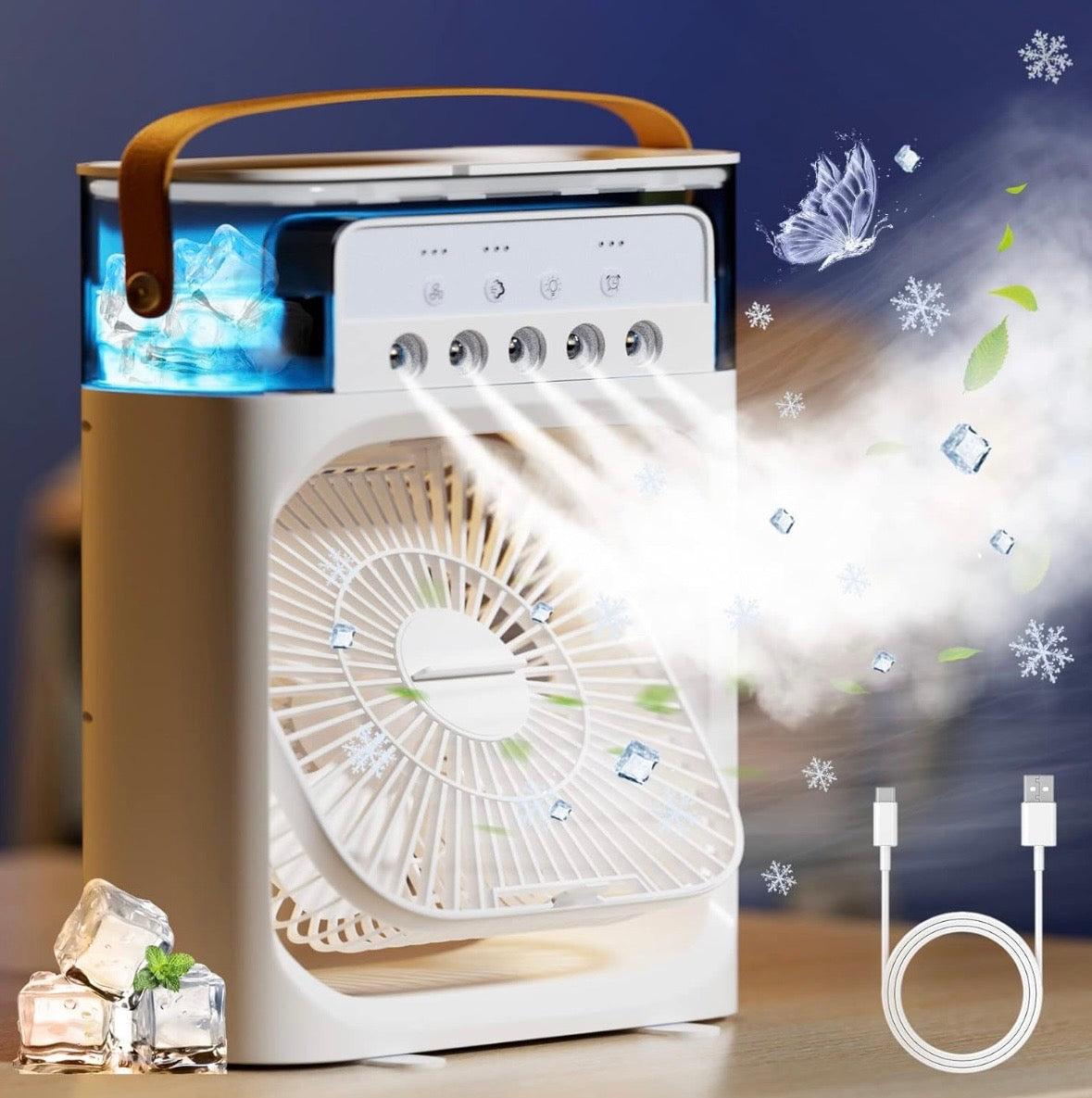 Portable Air Conditioner 4 in 1 Mini Air Cooler with Humidifier