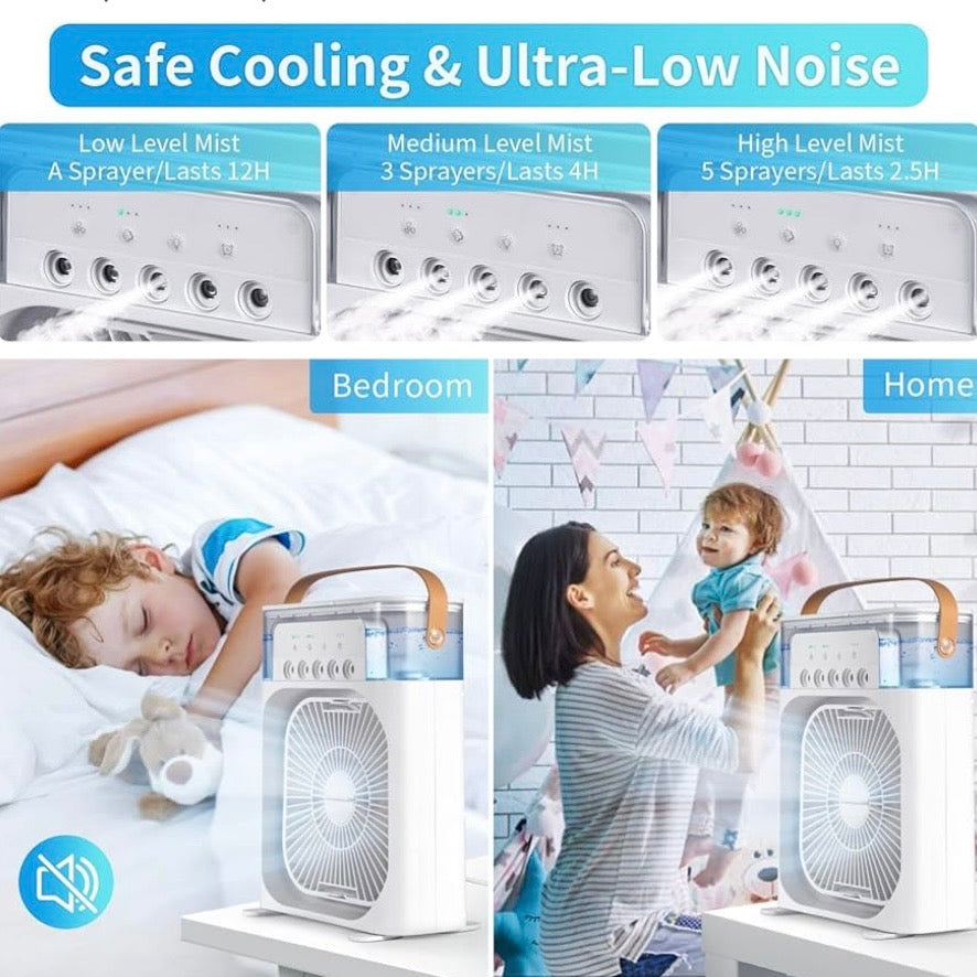Portable Air Conditioner 4 in 1 Mini Air Cooler with Humidifier